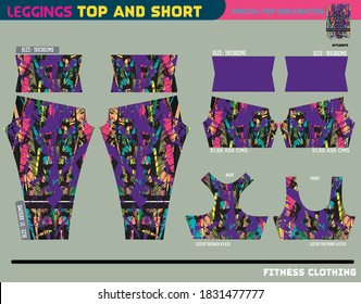 fitness pants top and short,sport wear ready to use