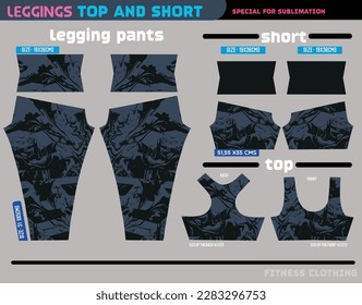fitness pants top and short,sport wear ready to use