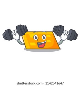 Fitness parallelogram character cartoon style
