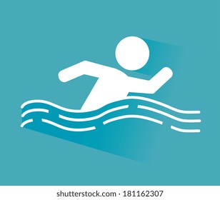 fitness pattern over blue background vector illustration