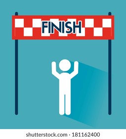fitness pattern over blue background vector illustration