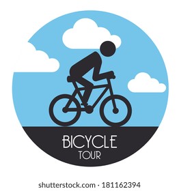 fitness pattern over landscape background vector illustration