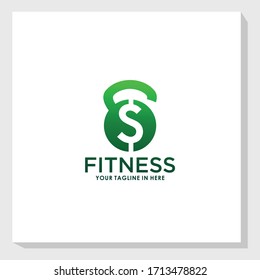 fitness payment logo design template vector, sport logo inspiration