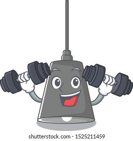 Fitness pendant lamp cartoon with mascot shape