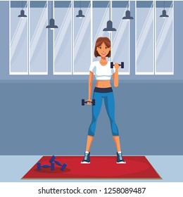 Fitness people cartoon
