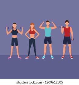 fitness people doing exercise
