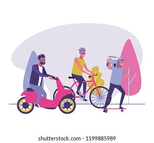 fitness people exercising