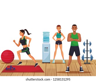 Fitness people at gym