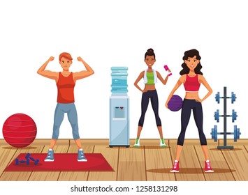 Fitness people at gym