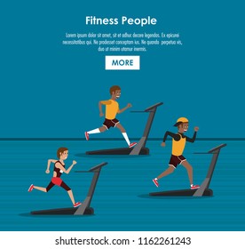 Fitness people poster