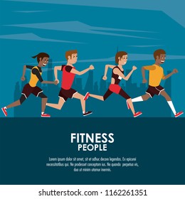 Fitness people poster