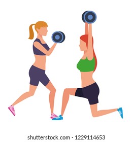 Fitness people training