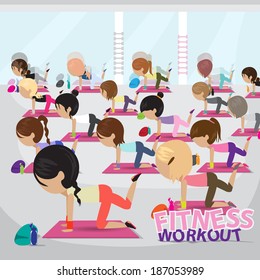 Fitness People - Vector Illustration, Graphic Design Editable For Your Design