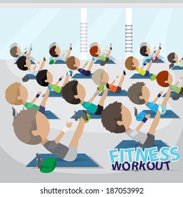 Fitness People - Vector Illustration, Graphic Design Editable For Your Design