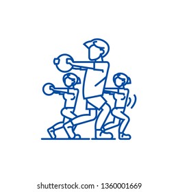 Fitness People,gym Line Icon Concept. Fitness People,gym Flat  Vector Symbol, Sign, Outline Illustration.