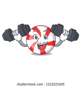Fitness peppermint candy character cartoon