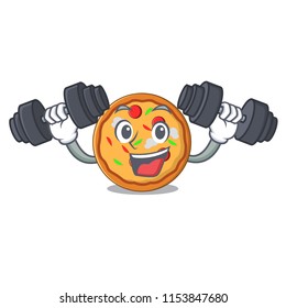 Fitness pizza character cartoon style