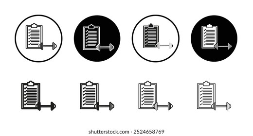 Fitness plan icon Collection of flat thin outline vector