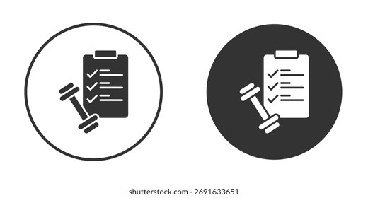 Fitness plan icon flat illustrations. vector art.