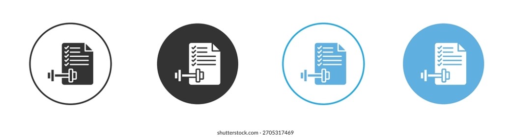 Fitness plan icon. Graphic icon design template
