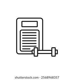 Fitness plan icon Isolated flat vector in outline