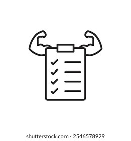 Ícone de plano de fitness Vetor de estrutura de tópicos para interface do usuário da Web