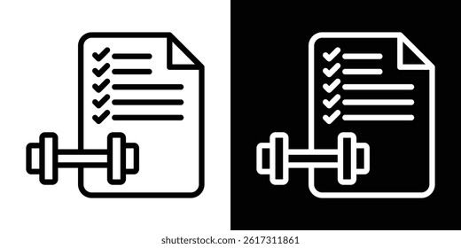 Fitness plan icon vector for web and mobile app. Symbol isolated.