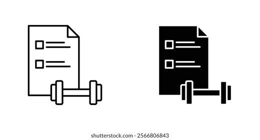 Fitness plan icons pack for apps and web UI designs