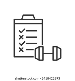Fitness Plan List Icon Sign Symbol