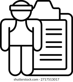 Icono del Vector del Plan de la aptitud. Se puede utilizar para aplicaciones de impresión, móviles y de Web.