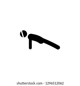 fitness, plank icon. Element of fitness illustration. Signs and symbols icon can be used for web, logo, mobile app, UI, UX on white background