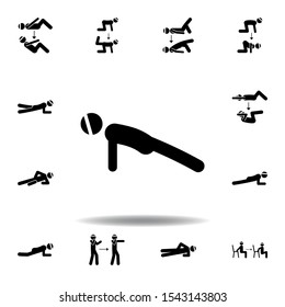 fitness, plank icon. Element of fitness illustration. Signs and symbols icon can be used for web, logo, mobile app, UI, UX on white background