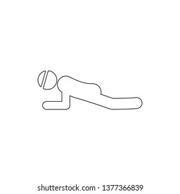 fitness, plank outline icon. Element of fitness illustration. Signs and symbols icon can be used for web, logo, mobile app, UI, UX 