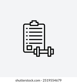 Fitness planline vector icon. EPS 10