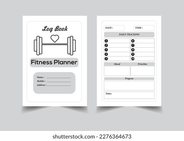 fitness planner exercise planner diet plan note