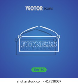 Fitness plate vector icon