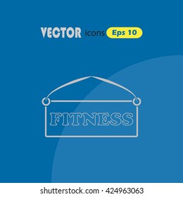 Fitness plate vector icon