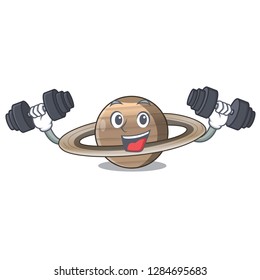 Fitness Pluto saturn isolated in with mascot