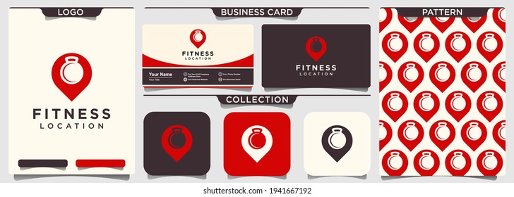 Fitness point logo design template ,Gym Point logo design concept
