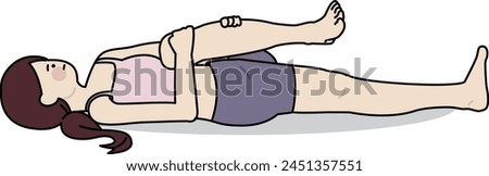 Fitness pose - flat illustration 