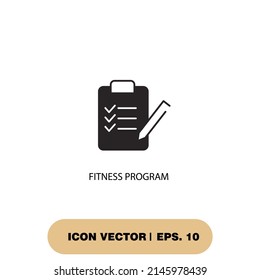 fitness program icons  symbol vector elements for infographic web