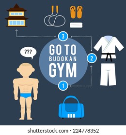 fitness program infographics vector