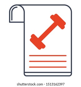 Fitness Progress Report Vector Icon Design
