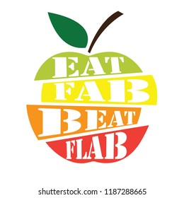 Fitness quote in apple shape