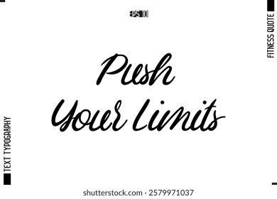 Fitness Quote Vector Text Typographic Poster Push Your Limits