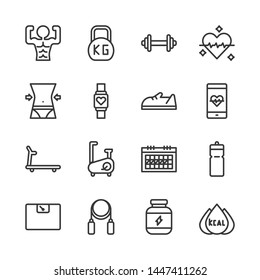 Fitness related icon set.Vector illustration