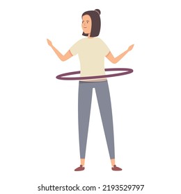 Fitness ring icon cartoon vector. Family sport. Kid healthy