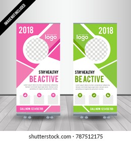 Fitness Roll Up Banner For Sports