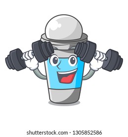 Fitness roll on deodorant above the mascot