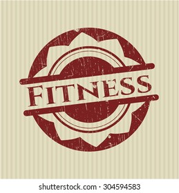 Fitness rubber grunge stamp
